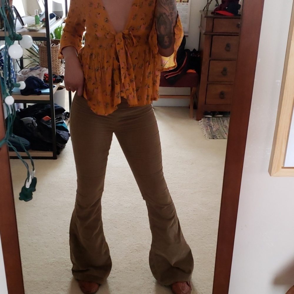 Free People Corduroy Flare Pants